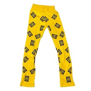 Love Chidozie Monogram Velour Track Pants SZ S
